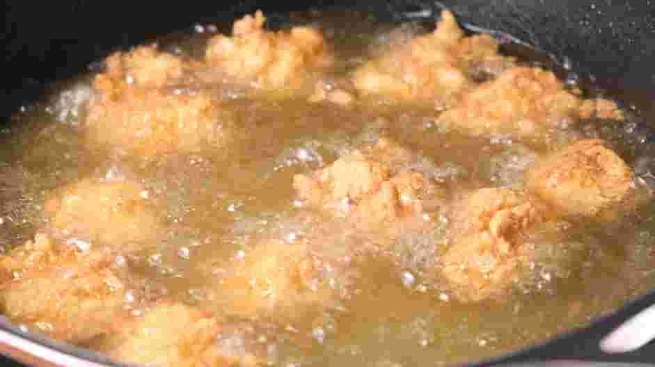 Boneless Wings Recipe: In a Dutch oven or a heavy-bottomed pot, add 5-6 inches of oil.