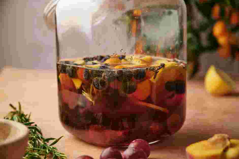 Moscato Sangria Recipe: Pour the cold moscato wine and the tonic water.