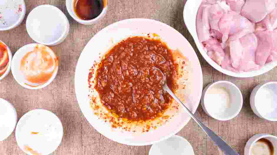 Gochujang Chicken Recipe: Prepare the marinade.