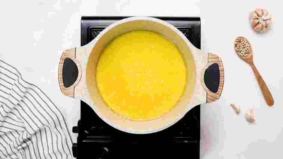 Crab Mac and Cheese Recipe: While the water is coming up to a boil, prepare the cheese sauce.