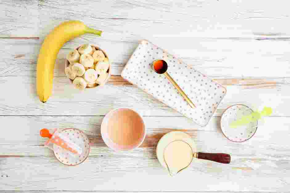 Banana Popsicles Recipe: Measure and prep all ingredients.