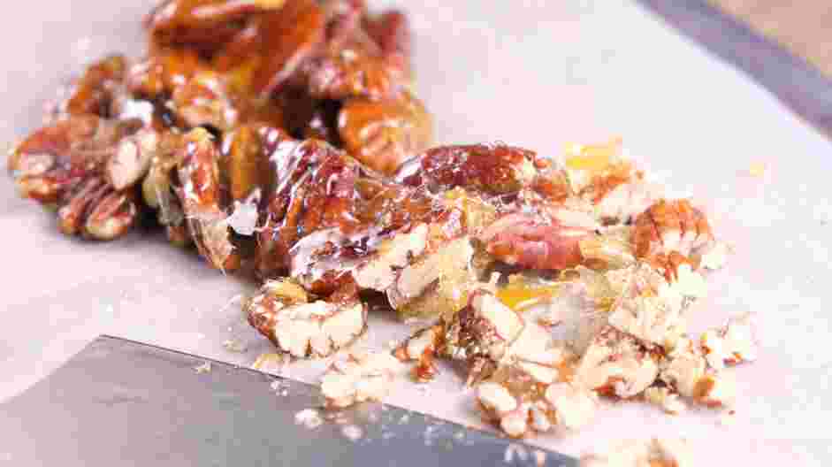 Grape Salad Recipe: Chop the cooled candied pecans into small pieces.