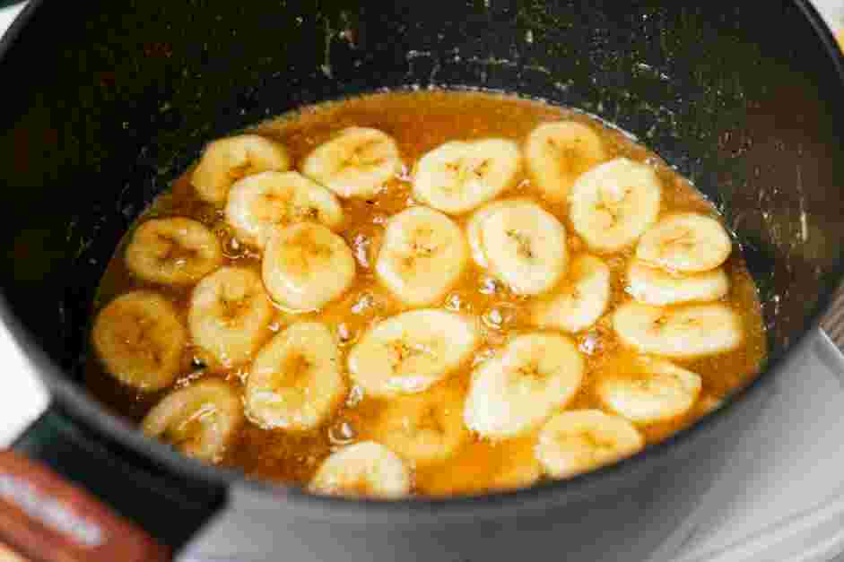 Banana Zucchini Bread Recipe: Let the bananas cook in the brown sugar and butter until caramelized and nutty, about 3-4 minutes.