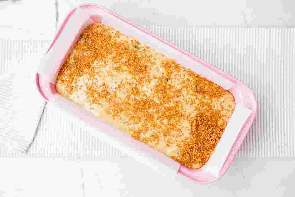 Banana Zucchini Bread Recipe: Pour the batter into the prepared loaf pan.