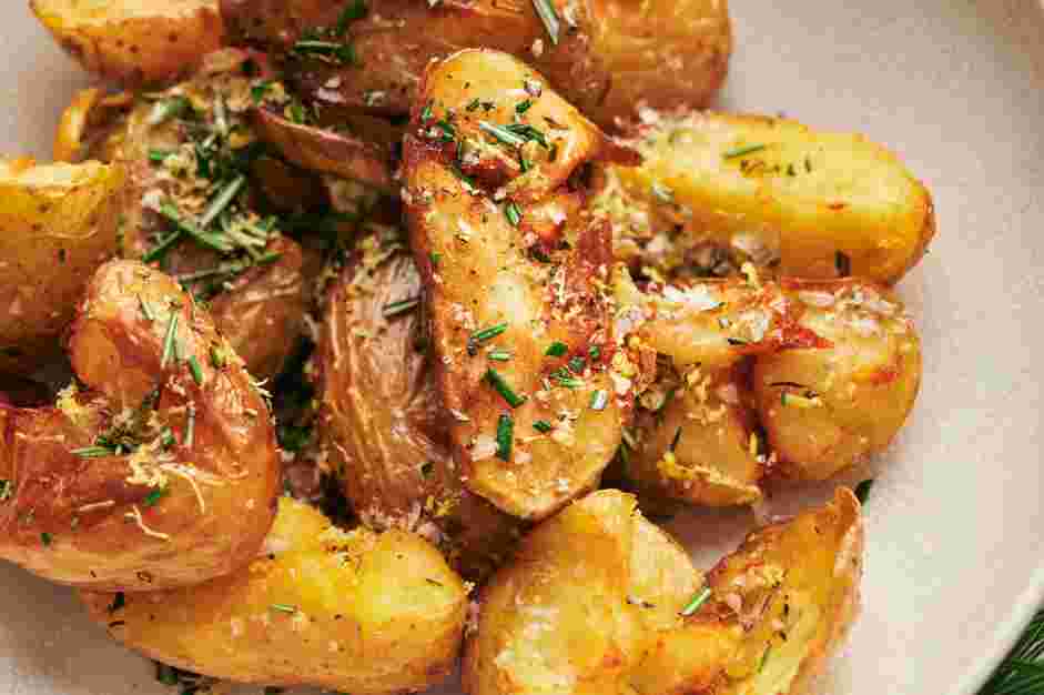 Rosemary Potatoes Recipe: Add the minced rosemary to the bowl and toss until evenly distributed.