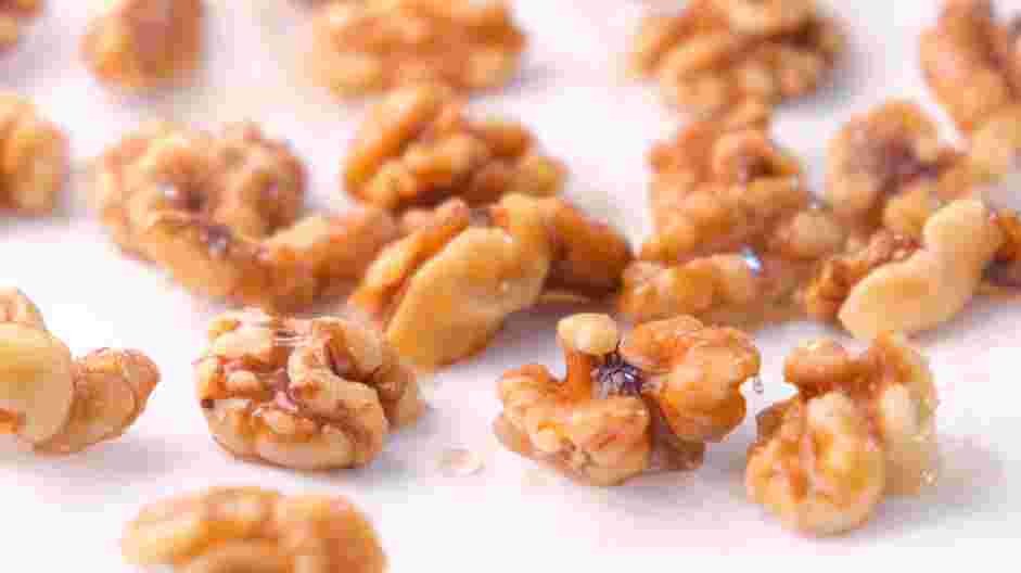 Honey Walnut Shrimp Recipe: Cook until the walnuts darken and are completely coated, then put them to drain on a paper towel.