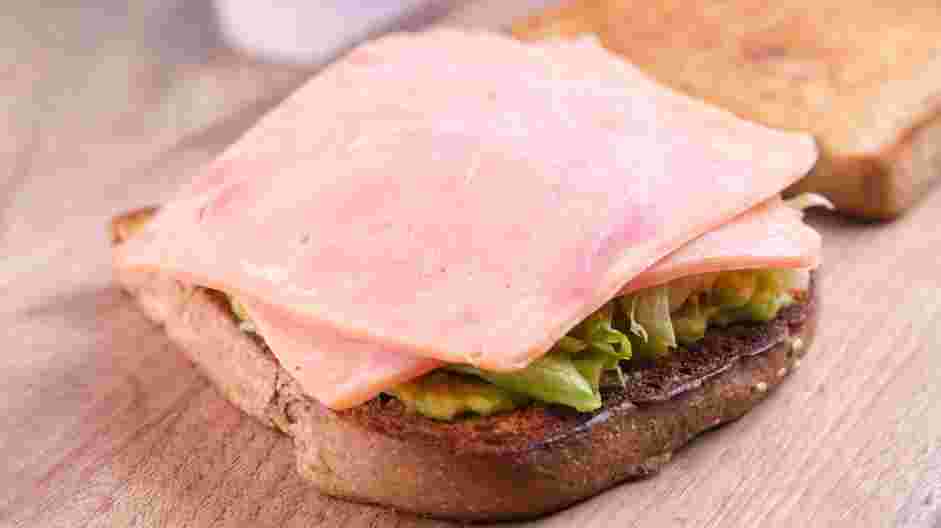 Salmon Sandwich Recipe: Add a slice of Canadian bacon or thinly sliced deli meat, if desired.