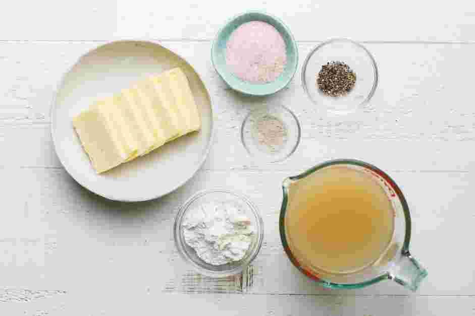 Velouté Sauce Recipe: Measure and prep all ingredients.