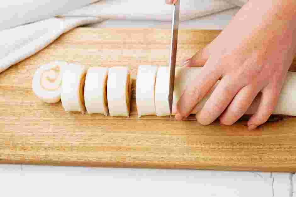 Potato Candy Recipe: Slice the dough into ½ inch thick slices.