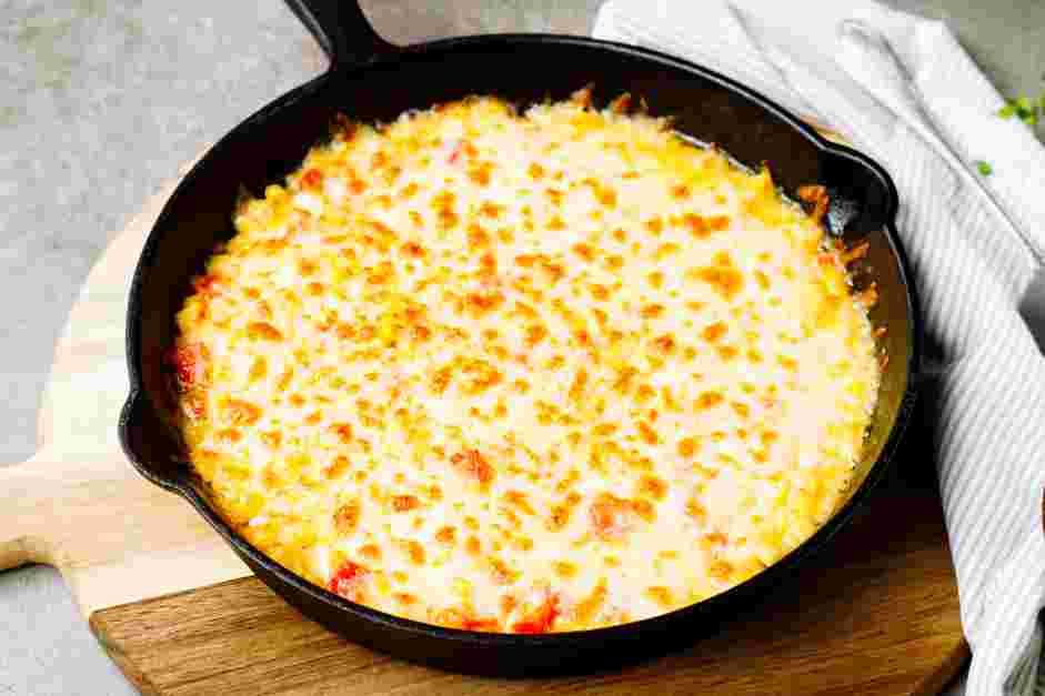 Korean Corn Cheese Recipe: Set the skillet on the rack nearest the broiler and cook until the cheese is golden brown in spots, about 4-5 minutes.