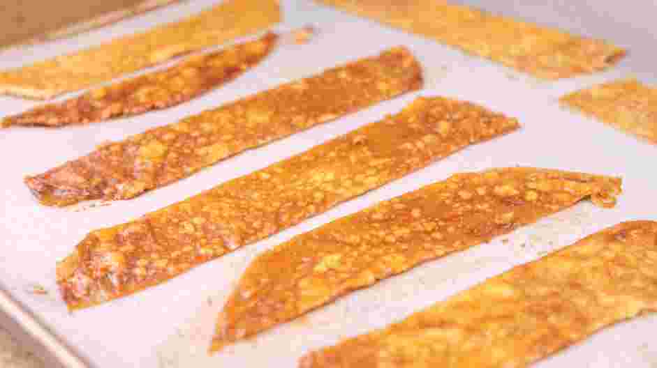 Vegan Bacon Recipe: Slice the rice paper into one-inch thick strips, similar to the thickness of real bacon.