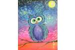 Owl on a Starry Night