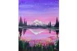 Mountain Range in Pink & Purple