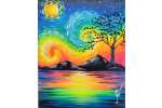 Neon Swirly Night