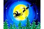 Santa Sleigh in a Brilliant Night Sky