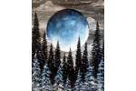 Winter Dark Moon Forest