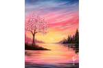 Pink Sunset at the Lake