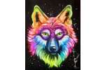 Majestic Neon Wolf