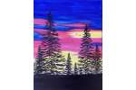 The Colorful Skyline Above the Trees