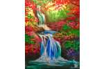 Rushing Rapids Colorful Jungle