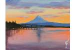 Orange Sunrise Over Bridge
