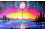Moonlit Mountain Under Stars - Baytown