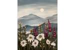 Beautiful Mountain Flowers Painting