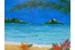 Hawaiian Beach With Sunset