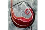 Swirling Red Wine Glass