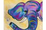 Bold Bright Neon Elephant