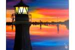 Guiding Lighthouse at Sunset