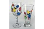 Painted Holiday Wine Glasses