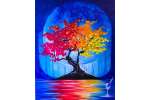Colorful Tree Reflection Scene