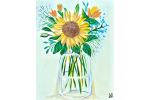 Vase of Sunflowers