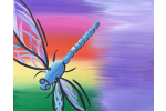 Magical Neon Dragonfly