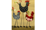 Funky Whimsical Chickens