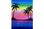 Bright Neon Sunset