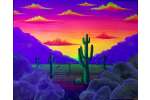 Desert Aglow at Dusk (under blacklight) - Nutley
