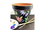Floral Painted Flower Pot - Kenwood