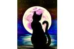 Cat on a Moonlit Night