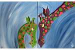 Mother and Child Giraffe Duet