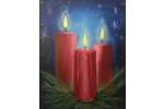 Glowing Holiday Candle Trio