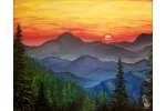 Mountain Sunset (Half-Priced Wine Bottles!)