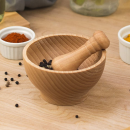 Harold's Import Co. Wooden Mortar and Pestle 1