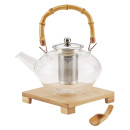 Bonjour Zen Glass Teapot with Stainless Steel Infuser and Coaster 2