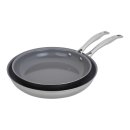 Henckels CLAD H3 10" & 12" Stainless Steel Ceramic Nonstick Fry Pan Set 3