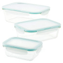 Lock N Lock Purely Better™ Glass Assorted Rectangular Food Storage Container Set, 6-Pc 2