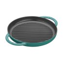 Staub 10" Round Double Handle Pure Grill Turquoise