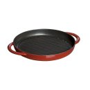 Staub 10" Round Double Handle Pure Grill Cherry