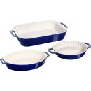 Staub 3-Pc Mixed Baking Dish Set Dark blue